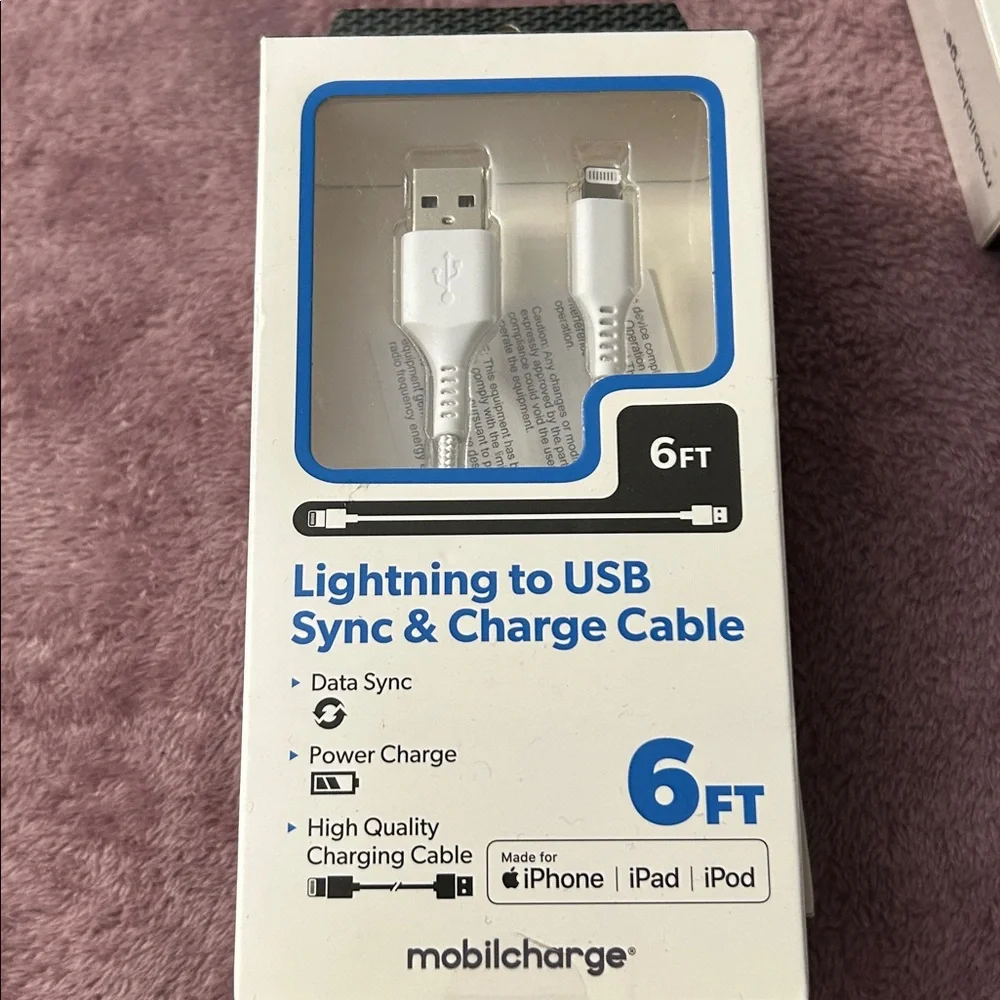 Mobilcharge Lightning to USB Sync & Charge Cable 6FT